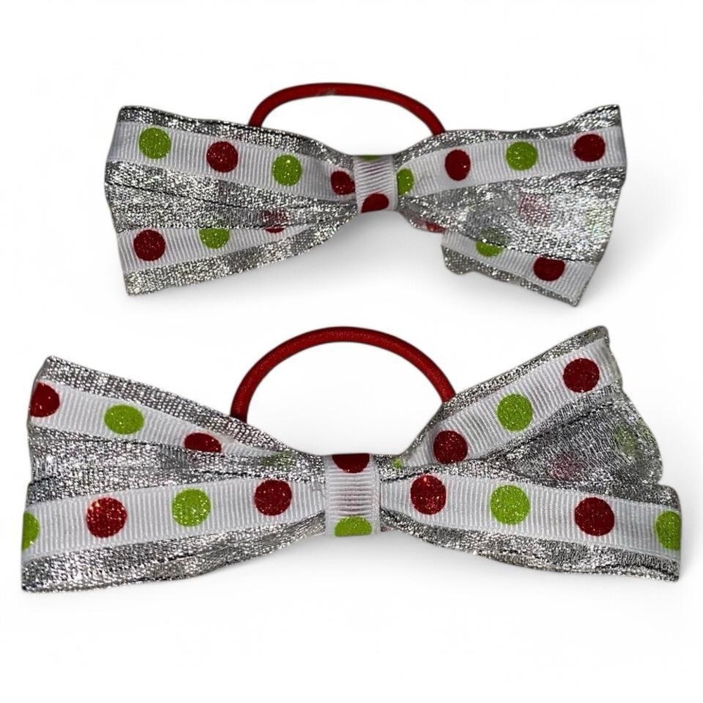 Polka Dot Bow Hair Ties